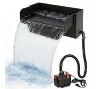 YedZen Pond Waterfall Spillway Set, 20cm Pond Filter with 2000L/h Pump, 3M Corrugated Hose & Sponge Filtration System, for DIY Outdoor Ponds, Garden Water Features