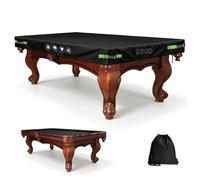 YedZen Pool Table Cover, 7ft Pool Table Cover, 600D Oxford PU Waterproof Billiard Snooker Tables Covers, 233x132x20cm Outdoor ＆Indoor Dustproof Furniture Covers with Drawstring, Buckle