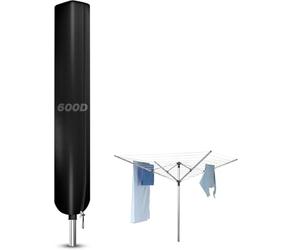 YedZen Rotary Airer Protective Cover, 600D Oxford 180 x 18 x 18 cm Rotary Airer Cover with Zip and Drawstring, Waterproof Anti-UV Rotary Airer Cover for Leifheit