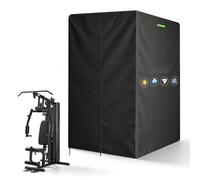 YedZen Squat Rack Cover, 82.5"x64"x68"/209x163x173cm, 600D Home Gym Cover with 2m Zipper, Drawstring, Handles, Reflective Strips, Waterproof Dustproof Protective for Power Rack, Multi Gym, Dip Station