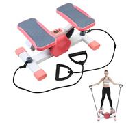 YedZen Steppers for Exercise, Stair Stepper with Resistance Bands, LCD Monitor, Noise-Absorbing Pad, Non-Slip Pedal, Pink Mini Stepper Exercise Machine, V-Shape Step Machine Exerciser for Home