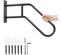 YedZen Wall Mounted Non-Slip Handrails, Heavy Duty Indoor Outdoor Steps Stair Handrails for 1-3 Steps, U-Shape Safety Handle Hand Railing Grab Bar for Garage Porch Children Senior Pregnant Disabled