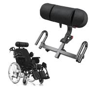 YedZen Wheelchair Headrest, Universal Adjustable Neck Support Pillow, Angle-Adjustment, Breathable PU, Carbon Steel Frame, Detachable Wheelchair Neck Support Pillow Cushion for Elderly Disabled