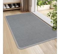 YedZne Indoor Door Mat, 60x90cm Non Slip Washable Absorbent Dirt Trapper Inside Door Mat with Rubber Backed, Dark Gray Entrance Rug, Floor Mats for Front Door, Entryway, Muddy Shoes, Paws, Pets