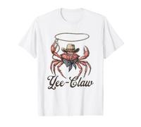Yee Claw Cowboy Crab with a Lasso Western Shellfish Graphic Value Graphic T-Shirt
