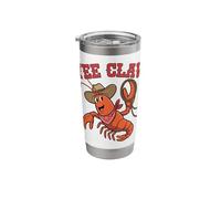 Yee Claw Cowboy Lobster Fun Design for Seafood Lovers Stainless Steel Insulated Tumbler
