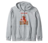Yee Claw Cowboy Lobster Fun Design for Seafood Lovers Zip Hoodie