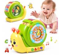 Yeeammk ABC Learning Snail Toy with Spinning Wheel for Ages 12 Months+ | Explore letters, animal sounds and numbers through 4 modes, with quiz play, 10 tunes, colourful lights and 2 volume settings