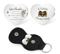 Yeeaulpa Bible Gifts Pocket Hug Easter Gifts Bible Verse Gift Easter Basket Fillers Christian Gift for Women Catholic Present Baptism Presents Religious Present Keyring Christmas