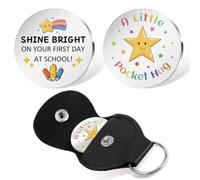 Yeeaulpa First Day at School Gifts Pocket Hug Starting School Gifts Back to School Gift for Students Keyring Young Adults Good Luck Gift for Daughter Son Granddaughter Grandson