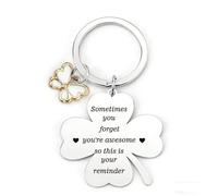 Yeeaulpa Positive Gifts for Women Keyring Easter Gifts Spiritual Affirmation Gift Easter Basket Fillers Keychain Inspirational Motivational Positivity Gift for Men Friends Colleagues Daughter Son
