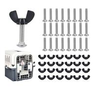 YeeBeny 24 pet Carrier Fasteners Set, Dog Kennel Replacement Screws and Bolts Butterfly Nuts,M6 Dog Kennel Replacement Screws, Pet Kennel Brackets