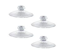 YeeBeny 4PCS Shower Caddy Connectors Suction Cups for Bathroom, 1.8 Inch PVC Plastic Heavy Strength Large Clear Sucker Without Hooks, Replacement Suction Cups Compatible with iDesign