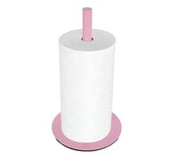 Yeebeny Pink Paper Towel Holder Countertop, Pink Towel Holder Countertop for Kitchen & Bathroom with Weighted Base, 360-Degree Rotation with Non-Slip Pad