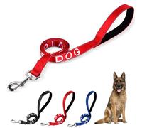 YeeBeny - Service Dog Leash, Emotional Support Leash with Neoprene Handle and Reflective Letters, Service Dog Material for Vest for Harnesses, Vests or Collars (Red