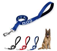 YeeBeny - Service Dog Leash, Emotional Support Leash with Neoprene Handle and Reflective Letters, Service Dog Material for Vest for Harnesses, Vests or Collars (Blue