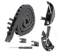 Yeebyee 1Meter/39.4Inch Drag Chain Cable Carrier 10x11mm Open Type R18 Cable Chain Wire for 3D Printer and CNC Machines Comes with a Pair End Connectors,1pcs Screwdriver Tool (10x11MM-Outside Open)