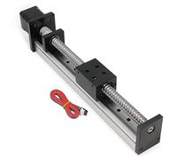 Yeebyee 200mm Effective Stroke Length Linear Rail Guide with Square Linear Rails Ballscrew SFU1605 with Nema 17 Stepper Motor for DIY CNC Router Parts X Y Z Linear Stage Actuator (Size:200mm)