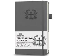 YeeCASE Bible Study Journal, Church Bible Prayer Journal, Study Scripture Notebook for Note Taking Reflection, Based Religious Gifts and Bible Study Supplies (Grey)