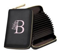 YeeCASE Zipper Wallet Women, Credit Card Holder, Small Accordion Card Cases Holder, RFID Blocking Wallet, Letter Business Card Cases, B, Letter