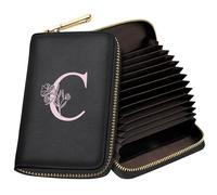 YeeCASE Zipper Wallet Women, Credit Card Holder, Small Accordion Card Cases Holder, RFID Blocking Wallet, Letter Business Card Cases, C, Letter