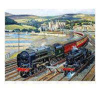 Yeecer 5D DIY Diamond Painting Kits,Steam Train 22x30in Diamond Painting for Adults Kids Cross Stitch Full Drill Crystal Rhinestone Embroidery Diamond Dot Art Pictures Home Wall Decor Gifts 55x75cm