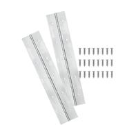Yeecheng 2PCS Silver 10-Inch Heavy Duty Stainless Steel Piano Hinge,2" Open Width Continuous Piano Hinges for Wood Furniture Tool,Piano Cabinets, includes Pre-Drilled Holes and Screws.