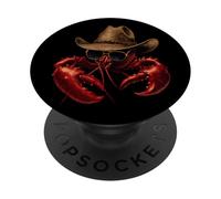 Yeeclaw Western Country Cowboy Crawfish Seafood Lobster PopSockets Adhesive PopGrip