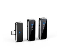 Yeeda 3 Pieces Plug and Play Lavalier Microphone | Portable Wireless Microphone - Professional Condenser Lapel Microphone System with Portable Smart Charging Case for Use in Multiple Scenes