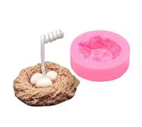 Yeeda Bird Nest Silicone Candle Mould, DIY Silicone Nest Mould, Chocolate Mould, Baking Mould, Cake Decorating Tool, Branch Scented Pastry, Mini Size