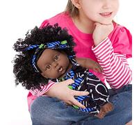 Yeeda Black Baby Dolls, Bath Doll, Realistic Black Girl Doll, African American Baby Play Dolls for Kids Perfect for Birthday Gift