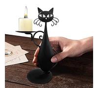 Yeeda Black Cat Candle Holder, Christmas Decorations for Dinner, Wedding, Parties, Vintage Candle Holder, Ideal for Birthdays, Home Decoration, Interior Decoration