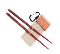 Yeeda Rosewood Folding Wood Chopsticks, Chop Sticks, Chop Sticks, Detachable Red Sandalwood Wood Chopsticks, Outdoor Camping Utensils with Carry Bag, Carabiner