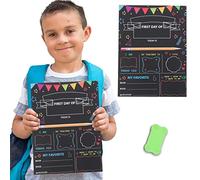 Yeeda School Board First and Last Day, Chalkboard Sign for Kids, Reusable Board Drawing Supplies, Milestone Signs Photo Props, Gifts