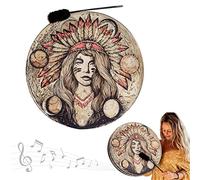 Yeeda Shaman Drum Hand Drum - Music Spiritual Shaman Drum | Siberian Drum | Spiritual Decor Gifts for Meditation Yoga Music Enthusiasts