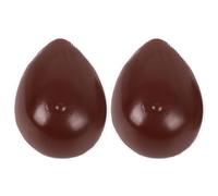 YEEFAIRY 1 Pair Self-Adhesive Silicone Breast Forms for Crossdressers Fake Boobs False Breasts for Mastectomy Prosthesis Bra Enhancer Transvestite, A Cup 500g/Pair, Black