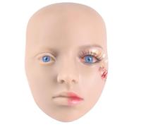 YEEFAIRY Professional 3D Silicone Reusable Makeup Training Mannequin Set Portable Practice Manikin Face Board & 2 Pairs of Realistic Eyeballs Head Prosthetic for SFX Tattoo Beauty Beginner (Natural)