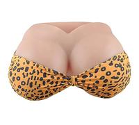 YEEFAIRY Silicone Breast Forms Strapless Bandeau for Transgender Tube Top Fake Chest with Elastic Adjustable Strap Crossdresser Breastplate Gel Filled Trans Woman Cosplay, A cup - L, Beige