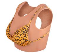 YEEFAIRY Silicone Crossdresser Breastplate Vest Realistic Prosthetic Artificial Breast Forms Tank Top for Transgender Cosplay Drag Show MTF Transition (AA Cup with Gel Filler - Bronze)