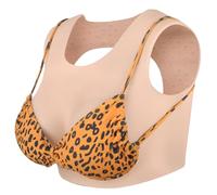 YEEFAIRY Silicone Crossdresser Breastplate Vest Realistic Prosthetic Artificial Breast Forms Tank Top for Transgender Cosplay Drag Show MTF Transition (A Cup with Gel Filler - Ivory White)