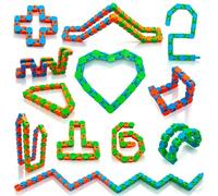Yeefunjoy 12 Pack 24 Links Wacky Tracks Snap and Click Fidget Toys