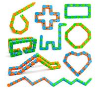 Yeefunjoy 12 Pack 24 Links Wacky Tracks Snap and Click Fidget Toys