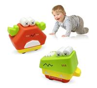Yeefunjoy 2 Pcs Baby Toy Car, Cartoon Animal Press and Go Toddler Toy Cars Friction Powered Toy Car Gifts for Toddlers 1-3 Baby Wind Up Cars Toy Christmas Birthday Gift for 1 2 3 Year Old Boys Girls