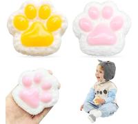 Yeefunjoy 2 Pcs Taba Squishy, Cat Paw Squeeze Toys, Super Soft Cute Fidget Toy For Stress Relief, Funny Sensory Toy For Teens Kids And Adults Christmas Birthday Gifts Anxiety Relaxation Party Favors