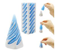 Yeefunjoy 2Pcs Impossible Cone Pyramid Passthrough Sculpture, 3D Printed Decompression Spiral Cone Fidget Toy, Mini Vortex Thread Illusion Rotating for Stress Relief Desktop Decor Birthday Gift