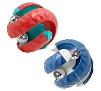 Yeefunjoy 2PCS Orbit Ball Toys, Puzzle Bead Ball Rotating Cube, Sensory Spinning Toys Anxiety Stress Relief, Educational Games Infinite Flip Change Novelty Christmas Birthday Gift Children Adult