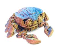 Yeefunjoy 3D Printed Crab, 3D Printed Animal Cyber Crab Fidget Toy Full Articulated Toy Crab Statue Flexible Joints Home Office Decor Executive Desk Toys Adult Kids Gifts for Stress Relief