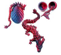 Yeefunjoy 3D Printed Dragon Age 3+ in Egg, Fidget Toy, Full Articulated Crystal Dragon, Flexible Joints Home Decor Executive Desk Dinosaurs Toys, Kids Gifts for Stress Relief