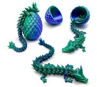 Yeefunjoy 3D Printed Dragon in Egg, Easter Egg with Dragon Inside Flexible Joints Articulated Crystal Mystery Fidget Toy, Home Decor for Stress Relief Christmas Birthday Kids Gifts