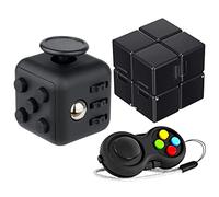 Yeefunjoy 3Pcs Fidget Toy Cube Toy Sensory Toy, Fidget Pad, Fidget Controller Stress Reducer, Infinity Cube, Stress Toy Anxiety Relief Toy Killing Time Finger Toy Office Gift for Children Adult (147)